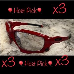 💥HP💥 Oakley Red Glitter racing jacket sunglasses
